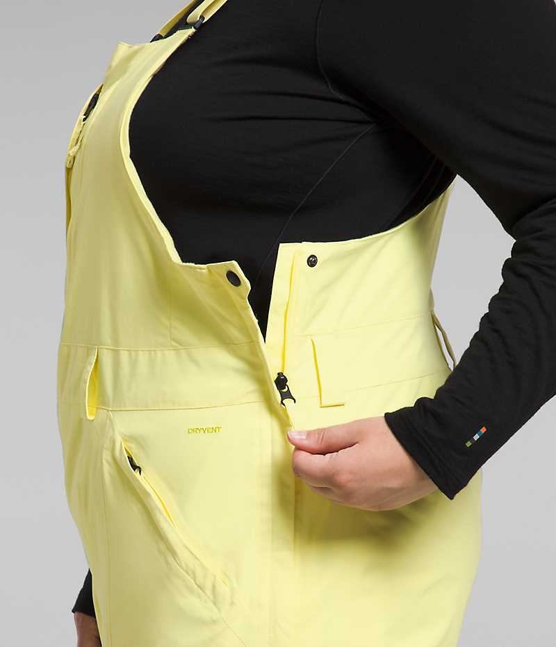 Yellow The North Face Plus Freedom Insulated Women's Bib Pants | MALAYSIA TSHDMR