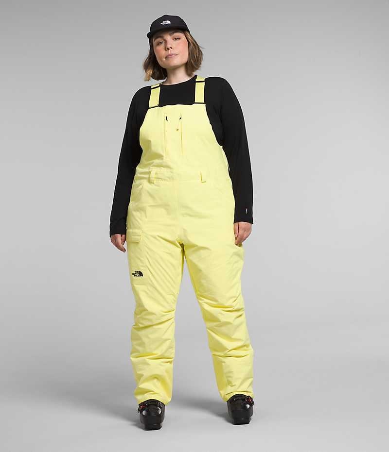 Yellow The North Face Plus Freedom Insulated Women\'s Bib Pants | MALAYSIA TSHDMR