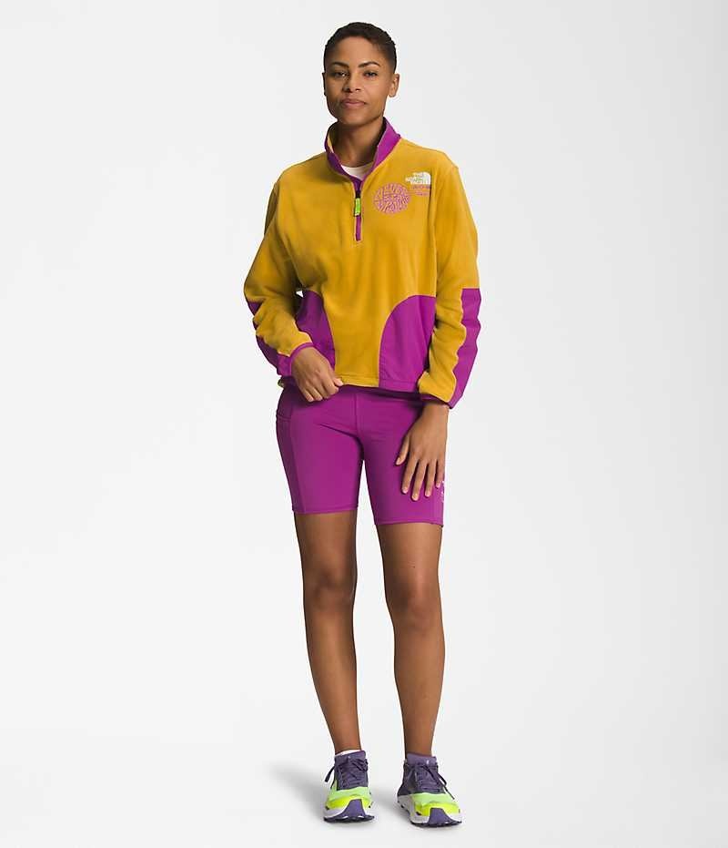 Yellow / Purple The North Face Trailwear Fantasy Ridge ½-Zip Women's Sweatshirt | MALAYSIA KAMOID