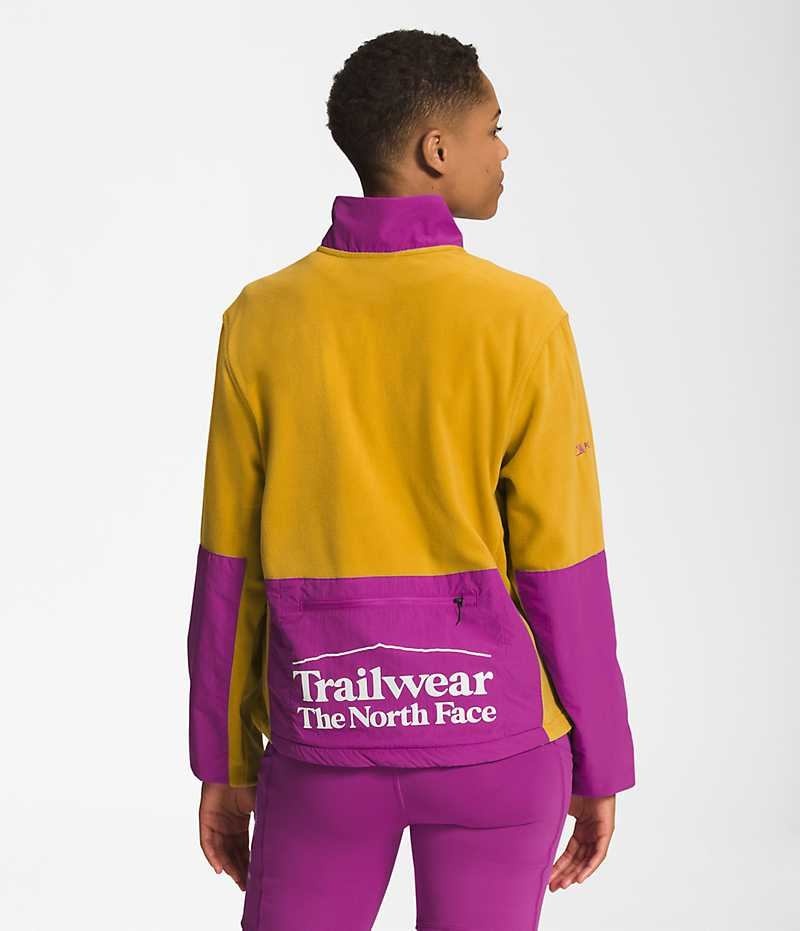 Yellow / Purple The North Face Trailwear Fantasy Ridge ½-Zip Women's Sweatshirt | MALAYSIA KAMOID