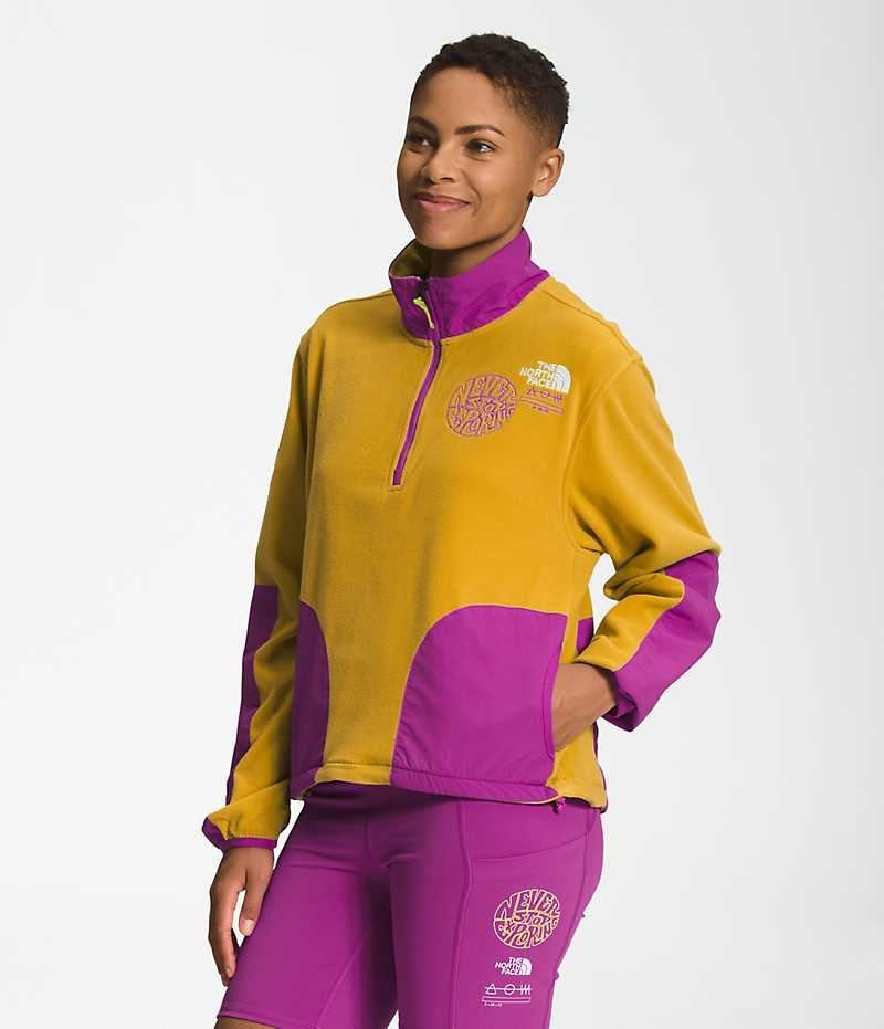 Yellow / Purple The North Face Trailwear Fantasy Ridge ½-Zip Women's Sweatshirt | MALAYSIA KAMOID